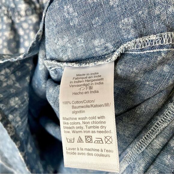 J. Crew Floral Chambray Dress Size Medium - Picture 5 of 5